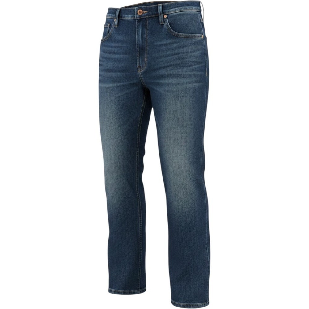 Magellan Outdoors Jeans Mens 42x30 Relaxed Fit Wide Straight Leg Blue Denim